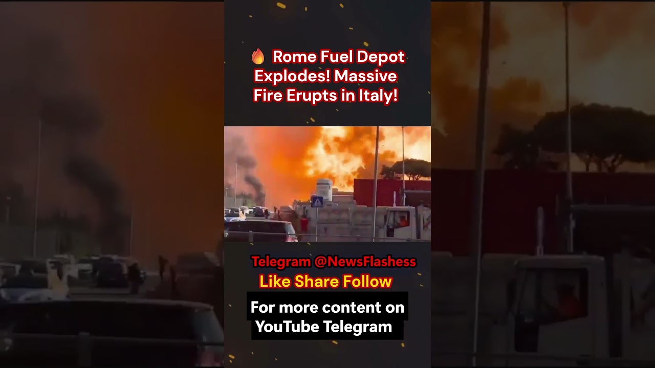 MASSIVE EXPLOSION ROCKS ROME! Fuel Depot Blast Shakes Italian Capital  Breaking News 2025