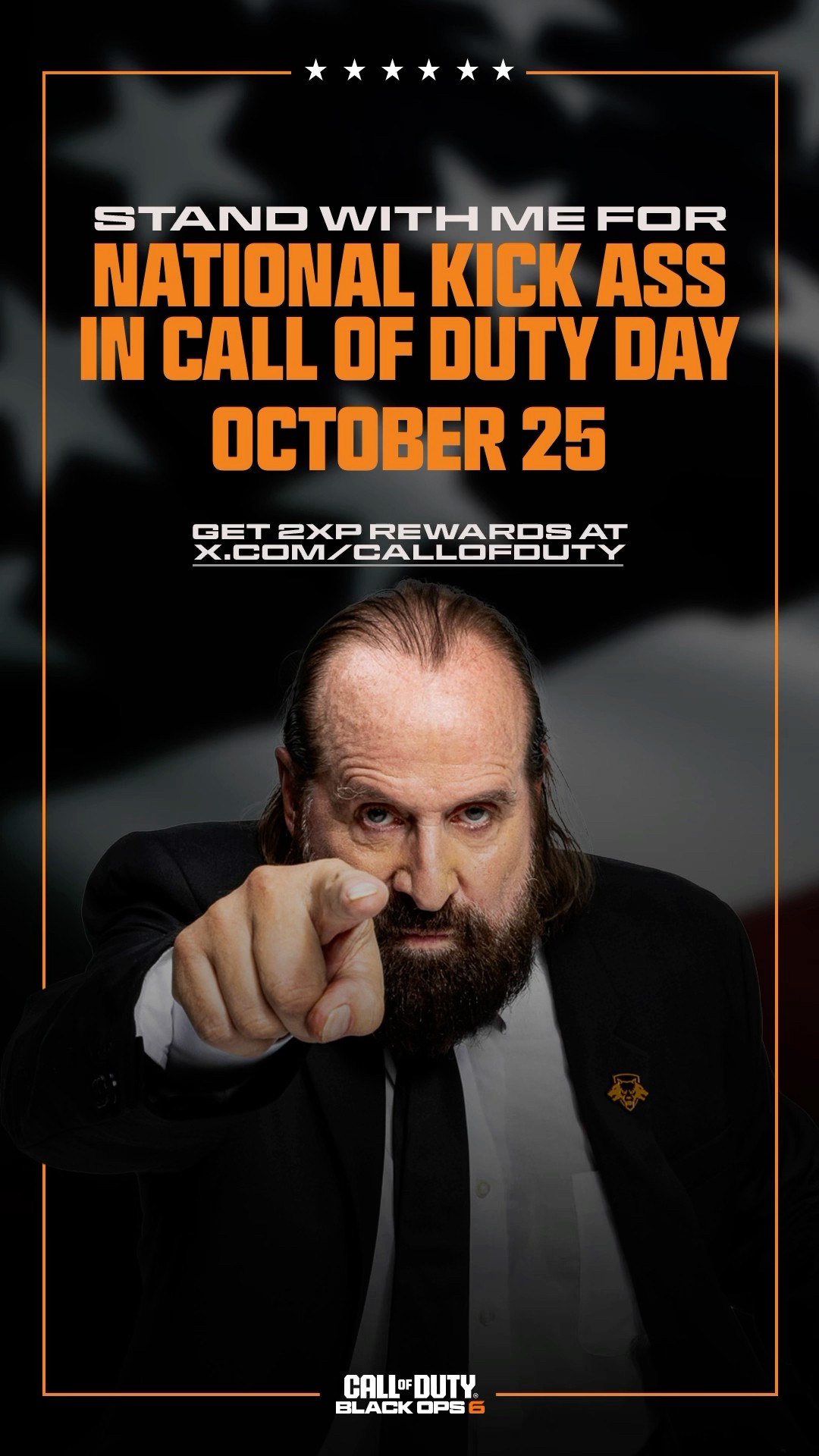 I’m your candidate now, baby! Vote for me and make October 25 #NationalKickAssInCallofDutyDay