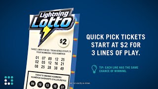 Learn how to play lightning lotto with playsmart! watch find out key
facts about this new lottery game, like many lines are on a $2 ticket,
the starti...