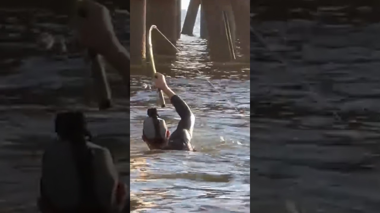 BIG fish pulls me into a DEEP HOLE (fishing w/ a tiny rod pt 18)