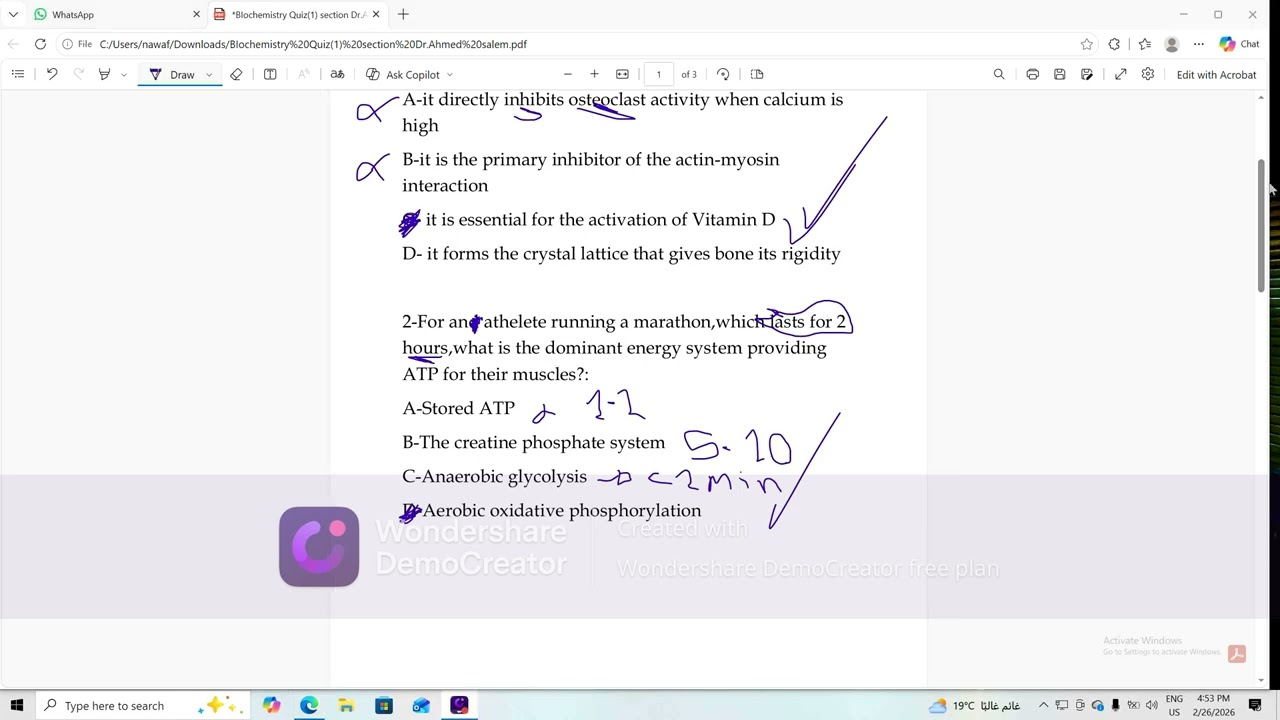 Biochemistry II section Quiz1