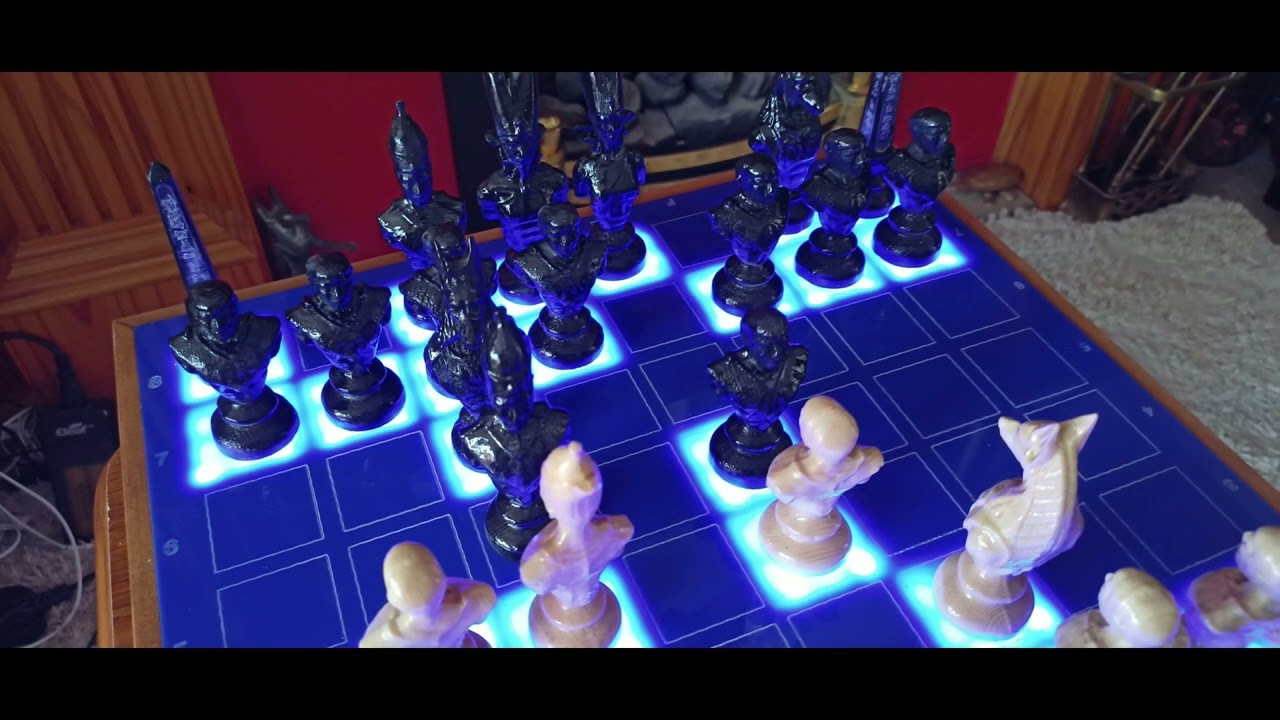 led Illuminated chess set