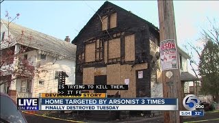 Residents say CLE home torched three times