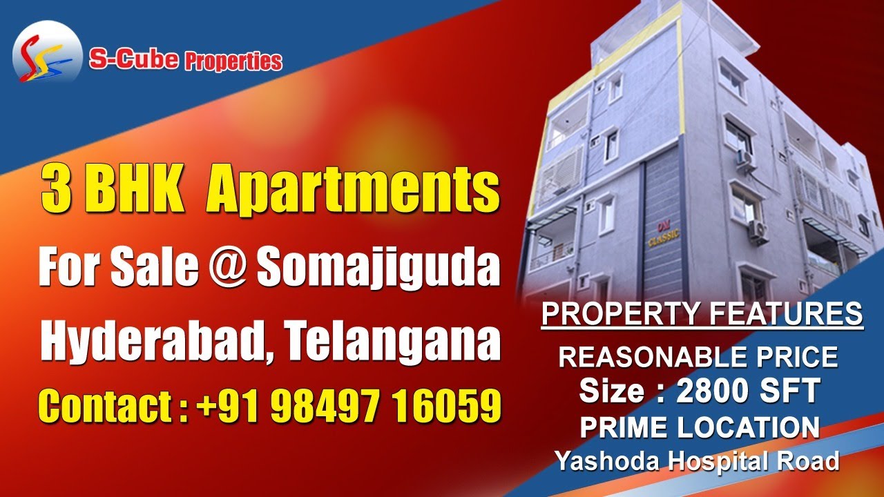 3BHK Luxury Apartments for Sale in Somajiguda Hyderabad Telangana 4K