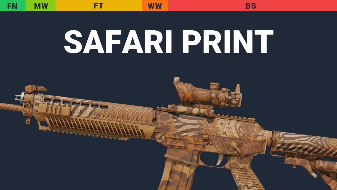 SG 553 Safari Print - Skin Float And Wear Preview