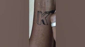 DIY How to make 3D letter K by pen |#viral #trending #shorts #short