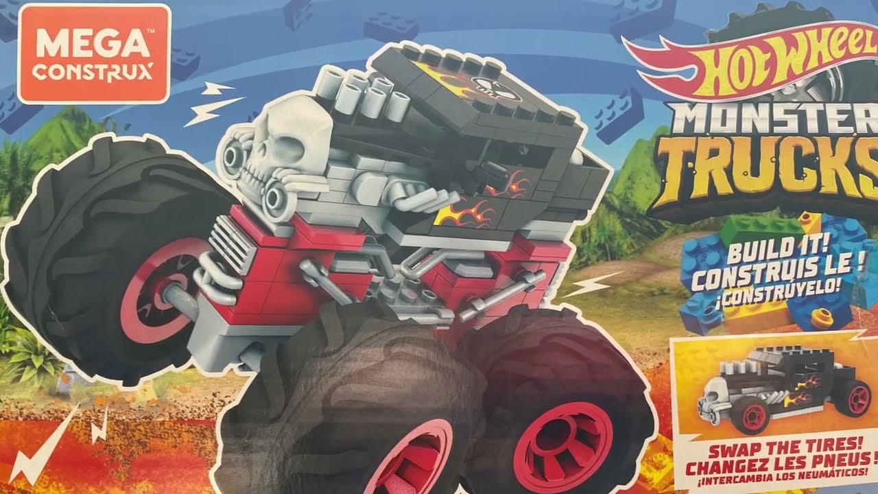 (Animation) Hot Wheels Monster Trucks Bone Shaker Mega Construx