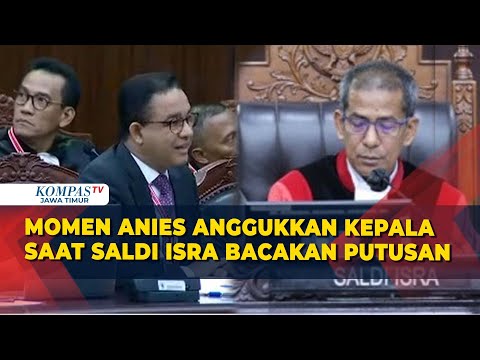 Anies Baswedan Anggukkan Kepala saat Saldi Isra Bacakan Putusan Sengketa Pilpres 2024 di MK