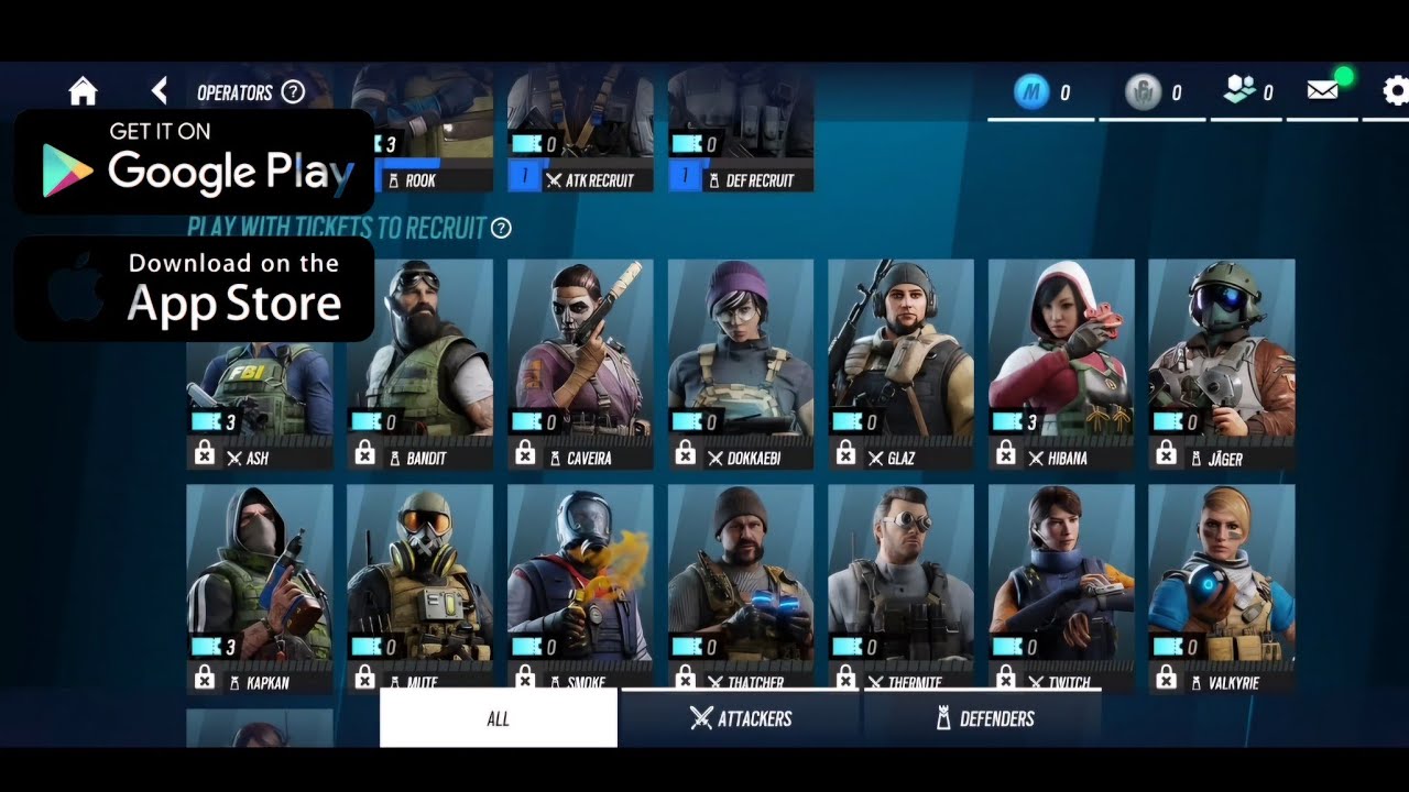 All OPERATORS Rainbow six Mobile 📱 early access Gameplay ios and ...