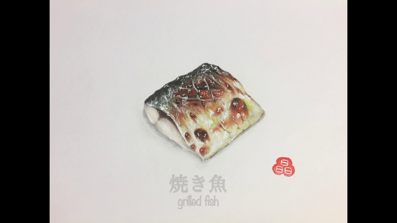 Drawing Japanese Foods And More Colored Pencil Art 色鉛筆イラスト 日本の食べ物ほか Youtube