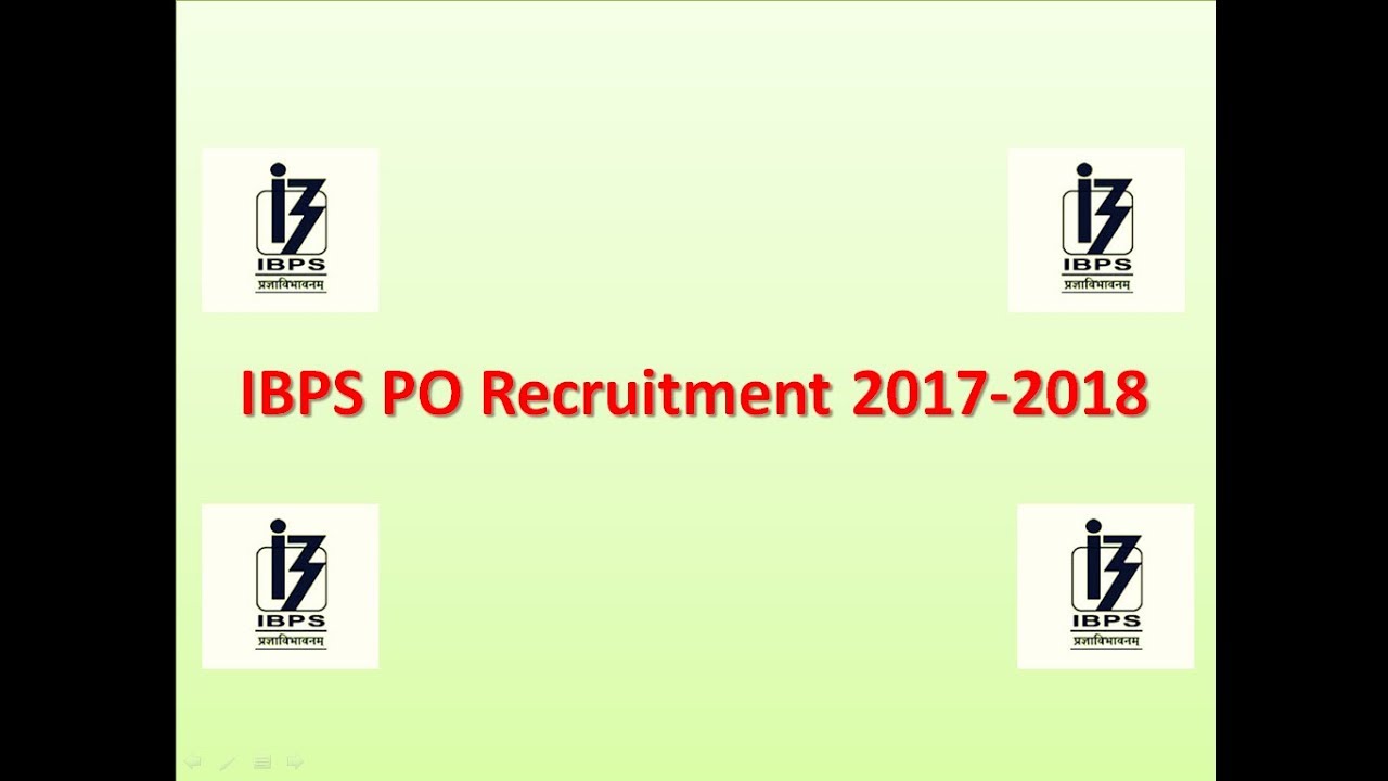 ibps po recruitment 2017