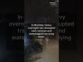 Mumbai floods: Monsoon rains leave low-lying areas waterlogged and trains disrupted | #Shorts
