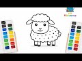 Cute Sheep Coloring 🐑🎨 | Fun &amp; Easy Coloring for Kids 
