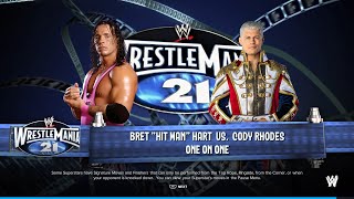 Bret Hart vs Cody Rhodes on wwe 2k24