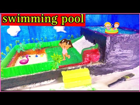 How to make swimming pool for Barbie doll 🏊 very easy process/ renew my old project ❤️/
