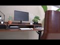 Electric standing desk two tier drawers  14060 walnut  jacob bek