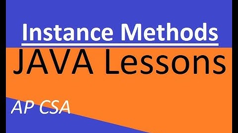 AP CSA Unit 5 Writing Methods (Instance Methods)