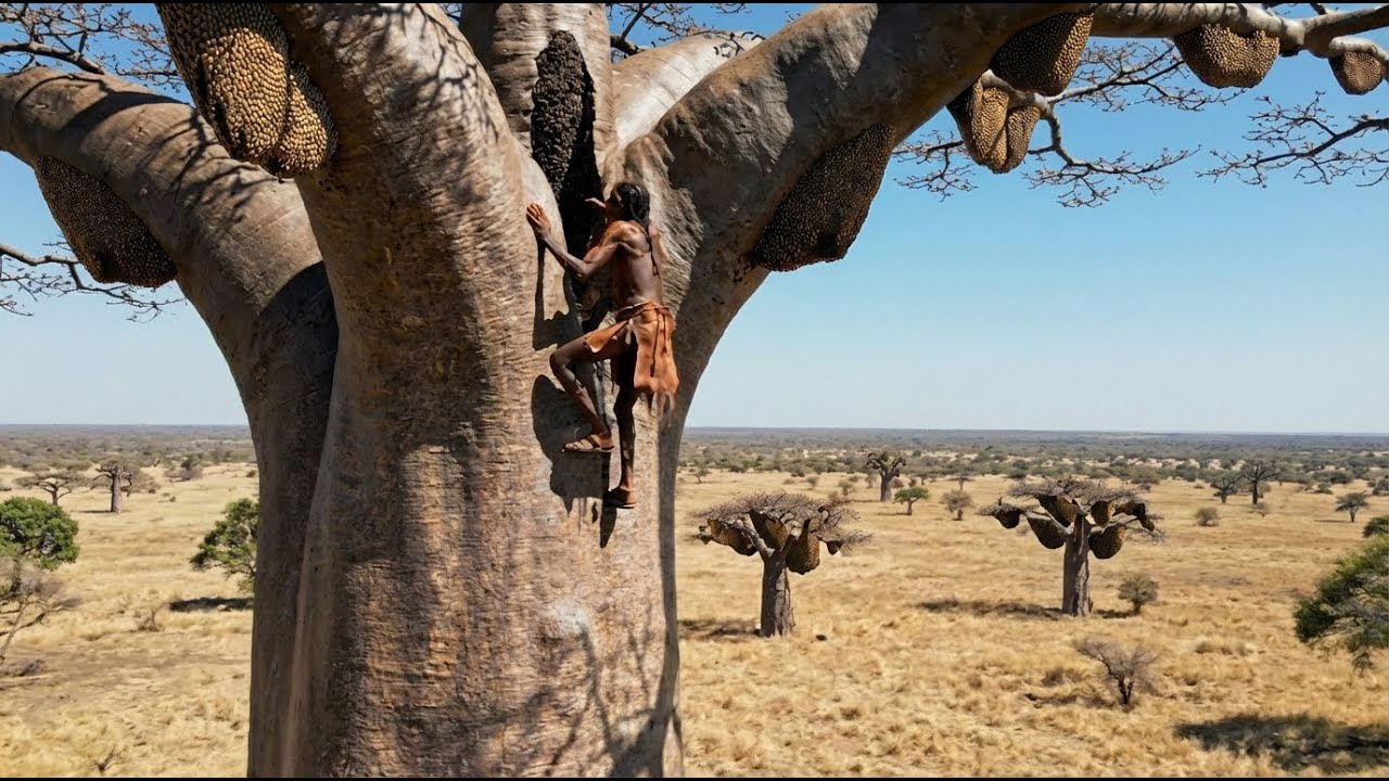 How Indigenous African Tribes Harvest Natural Honey from Giant Baobab Trees