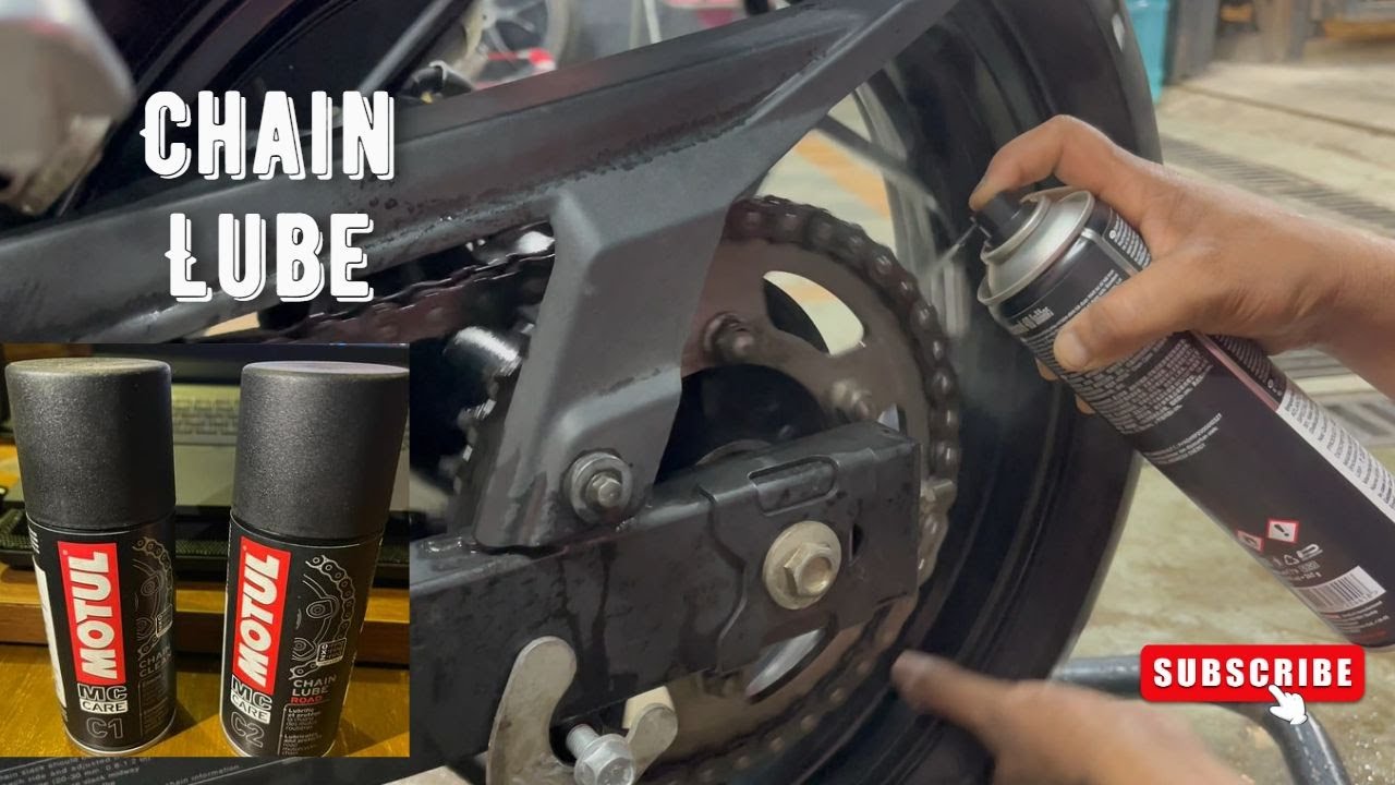 Chain Clean & lube Full Process Chain Ko Kitane Kmt Baad Lube Kare motul chain bike
