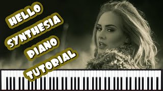 ADELE - Hello - Synthesia piano tutorial