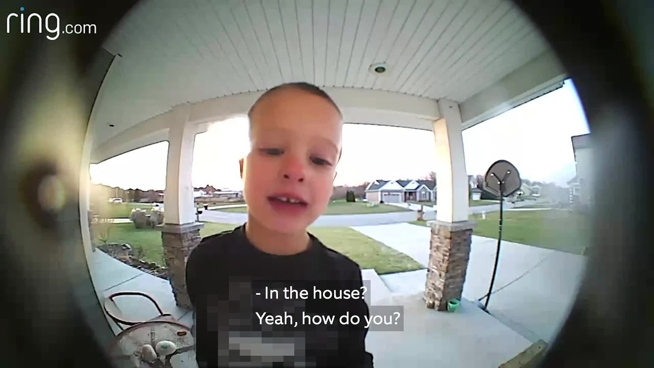 Boy uses Ring Doorbell to call dad YouTube