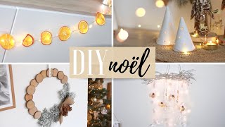 4 DIY déco pour noël  Couronne, guirlande, photophore..