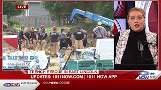 LIVESTREAM HIT: LFR crews rescue man trapped in east Lincoln trench