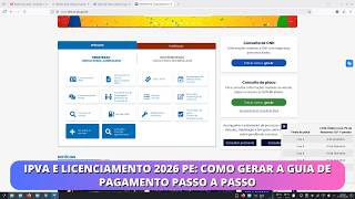 Vehicle Property Tax ipva And Licensing 2026 In Pernambuco How To Generate The Payment Slip St