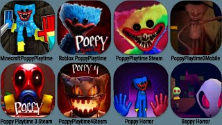 Poppy Playtime Minecraft, Poppy Roblox, Poppy Steam, Poppy 3 Mobi, Poppy 3 Steam,Poppy 4 Steam,Bappy