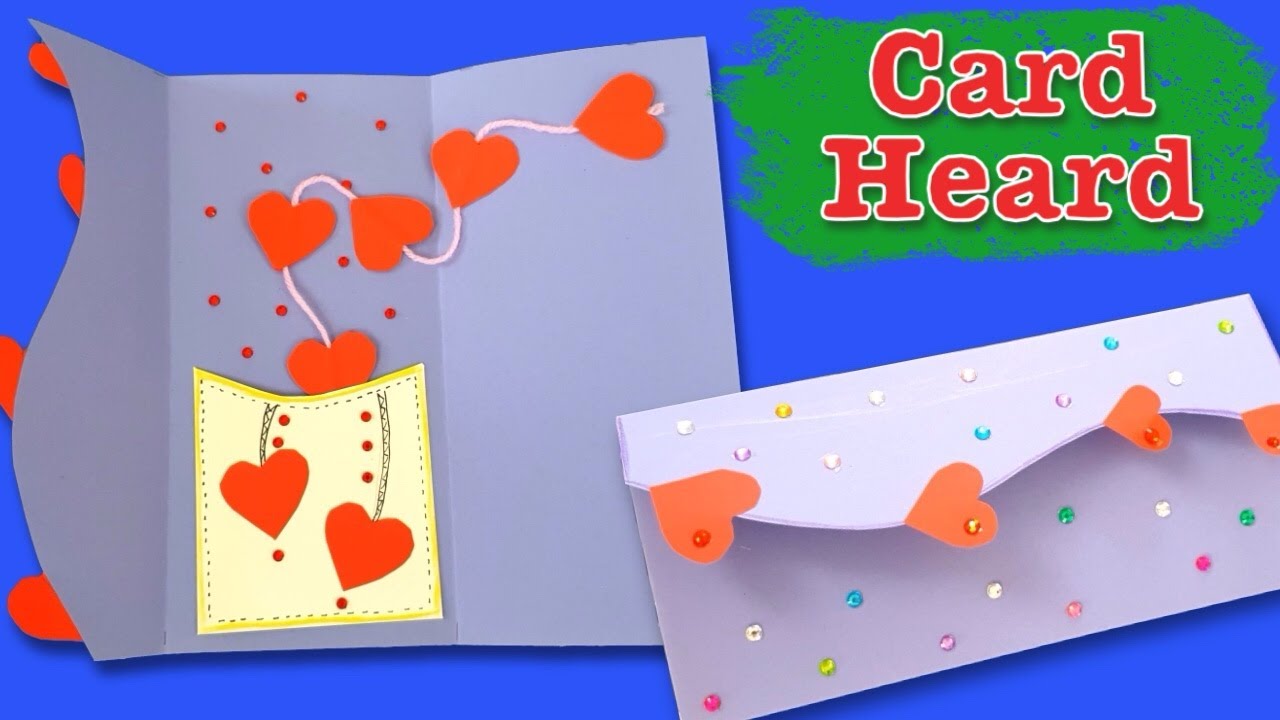 How to Make a Pop-Up Greeting Card 💌 | DIY Card with Paper Hearts