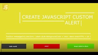 JAVASCRIPT - CREATE A CUSTOM ALERT