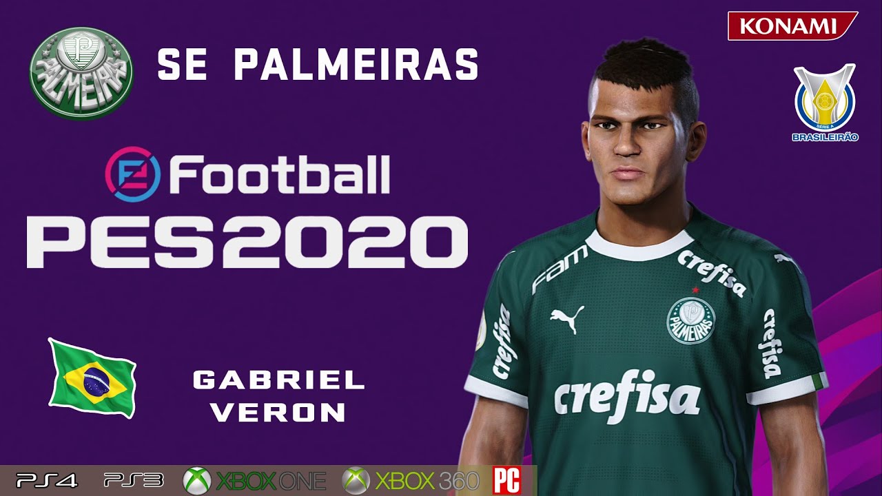 GABRIEL VERON  face+stats  (SE Palmeiras) How to create in PES 2020