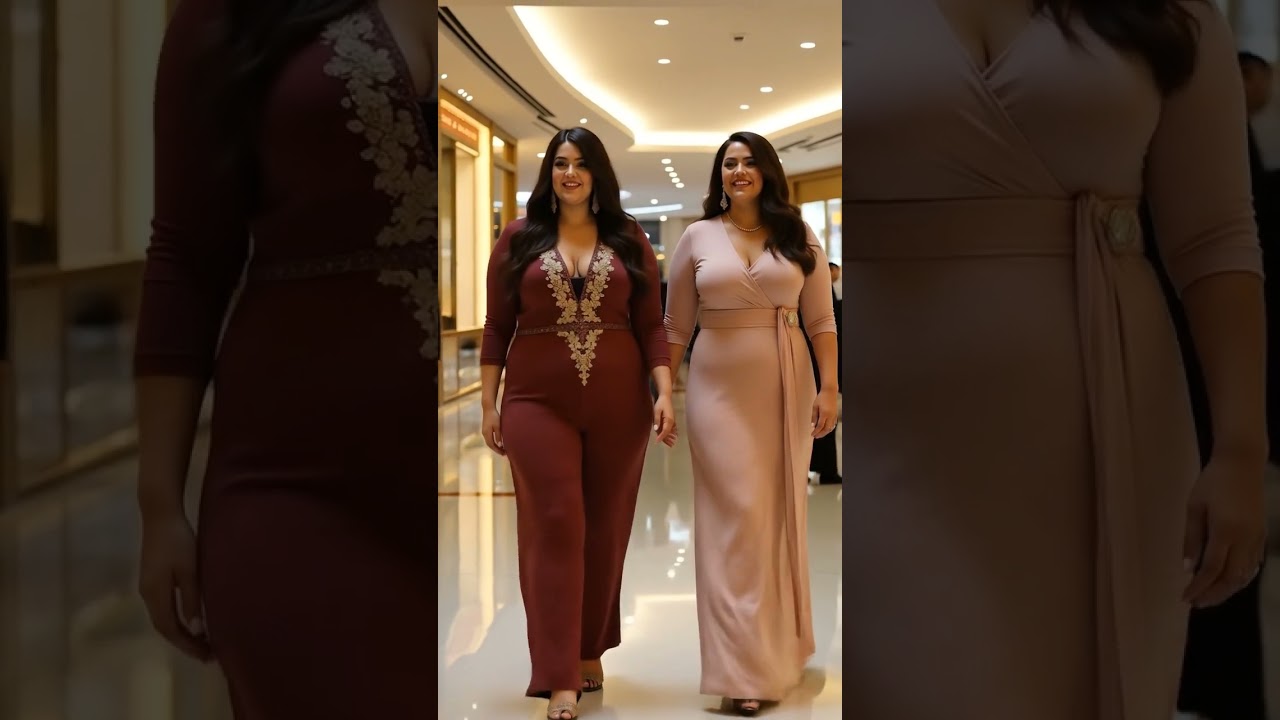 Two extremely tall, plus-size Arab princesses. 