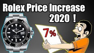 rolex price increase 2020