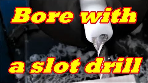 Delrin washer, slot drill as a boring bar, made 5 at a time in a small cnc lathe