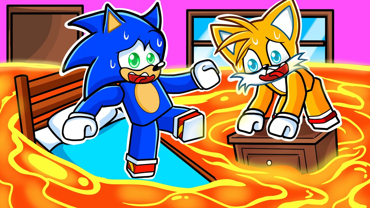 EL SUELO ES LAVA CON SONIC Y TAILS en ROBLOX!