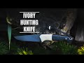 Knife Making - HUNTING Knife w/ Elephant IVORY Handle (Synthetic)