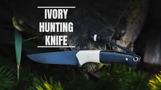 Knife Making - HUNTING Knife w/ Elephant IVORY Handle (Synthetic) by Barbershop Customs 58,085 views 4 years ago 18 minutes