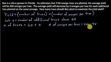 Optimization - Tree Orchid Maximize Yield