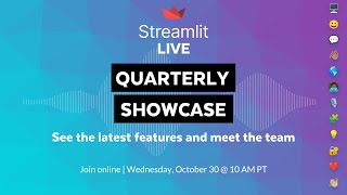Streamlit Q3 Quarterly Showcase | October 30, 2024