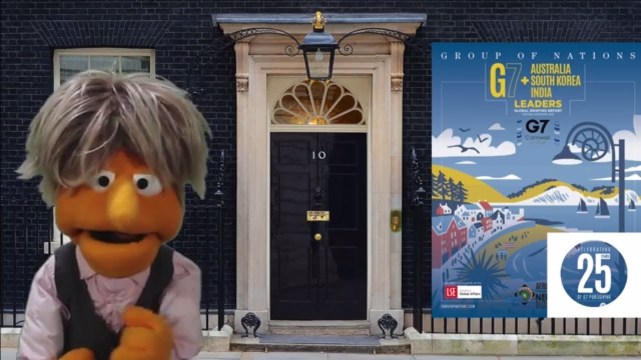 Prime Minister Boris Johnson Puppet  G7 Presentation