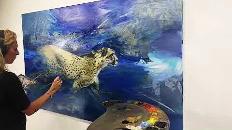 Emily Lamb/Remembering Cheetahs Auction Painting F...