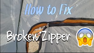 How to Fix zipper on a tent