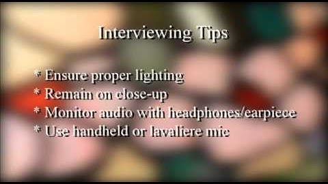 Techniques and Tips on How to Shoot a Formal Interview