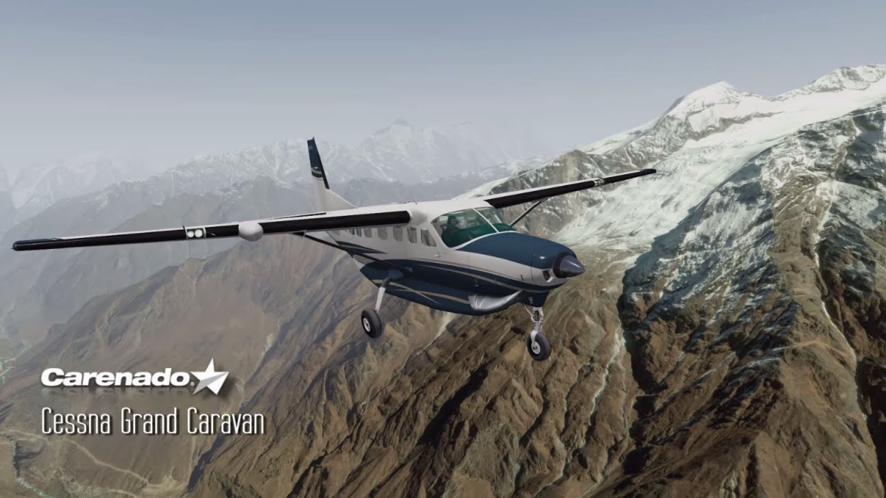 X-Plane 10 Grand Caravan over the Himalaya 0.2m/px scenery