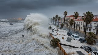 🌪️⛈️ Storm Kristin Wreaks Havoc in Leiria, Portugal — Flooded Streets, Fallen Trees, Massive Outages