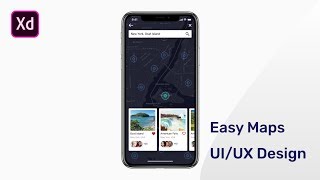 Adobe XD Design & Prototype Easy Maps App 👨‍🎨