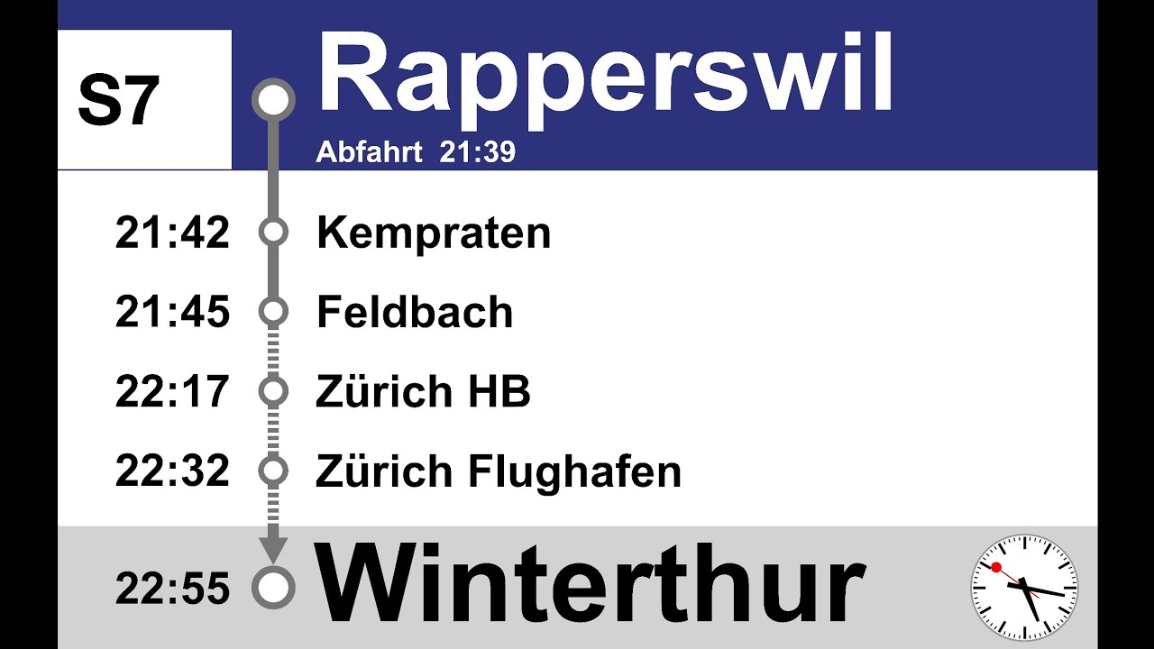 ZVV Begrüssungsansage, S7 (Rapperswil SG-Winterthur) | Mit Pamela | Bauarbeiten