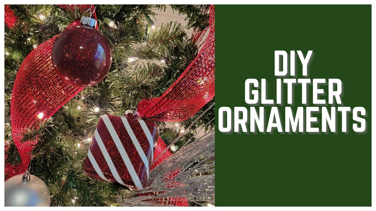 DIY Glitter Ornaments Using Polycrylic I Period Six Designs YouTube
