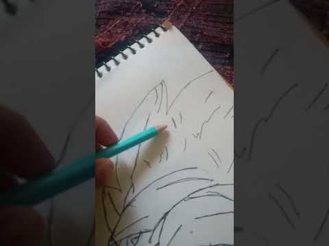 Dragon ball main character goku ssb easy drawing #subscribe